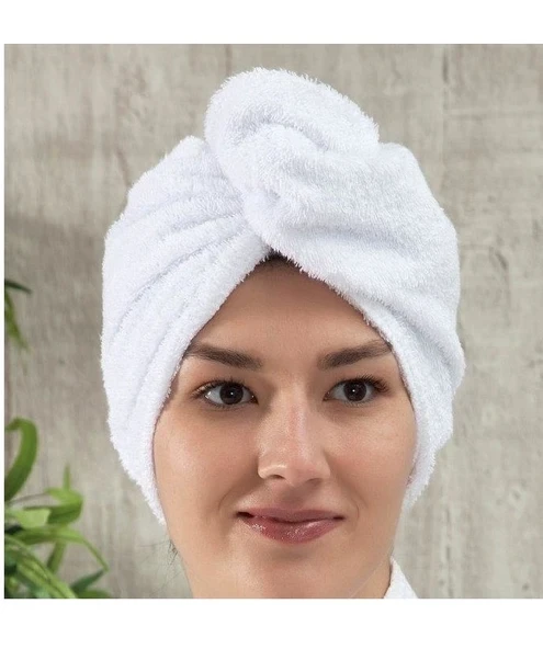 1 Adet Gold Kulcu Pamuk Dokuma Havlu Saç Bonesi - 2