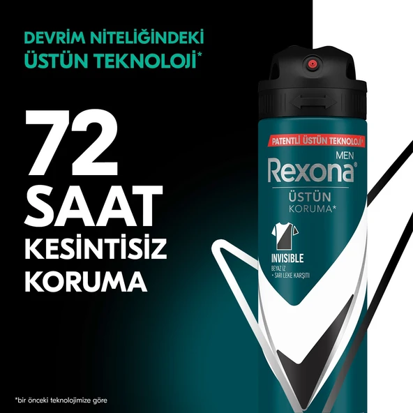 Rexona Men Invisible Black & White 72 Saat Erkek Sprey Deodorant 3 x 150 ML - 3