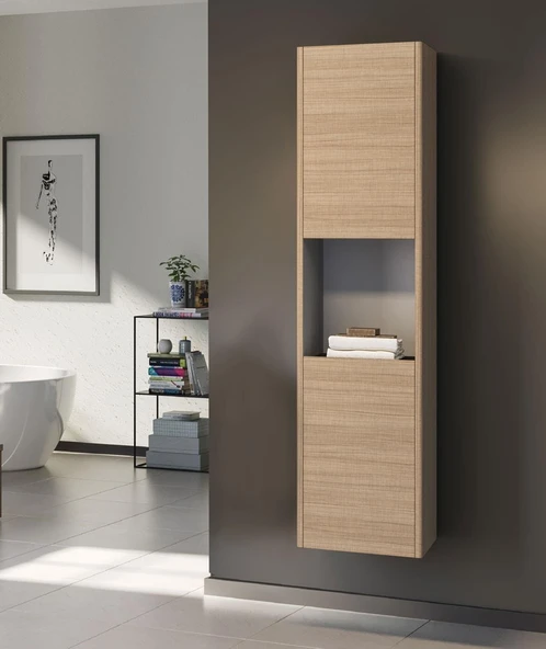 Orka Düden 40 cm MDF Meşe Banyo Boy Dolabı