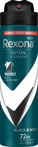 Rexona Men Invisible Black & White 72 Saat Erkek Sprey Deodorant 3 x 150 ML - 2