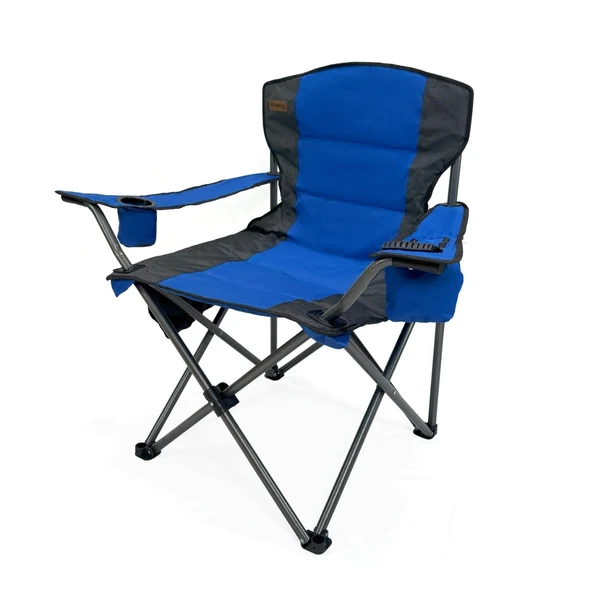 Katlanır Kamp Piknik Sandalyesi - Madfox Echo - Bardaklıklı - Mavi - 547287 - Taşıma Çantalı - Resim 2