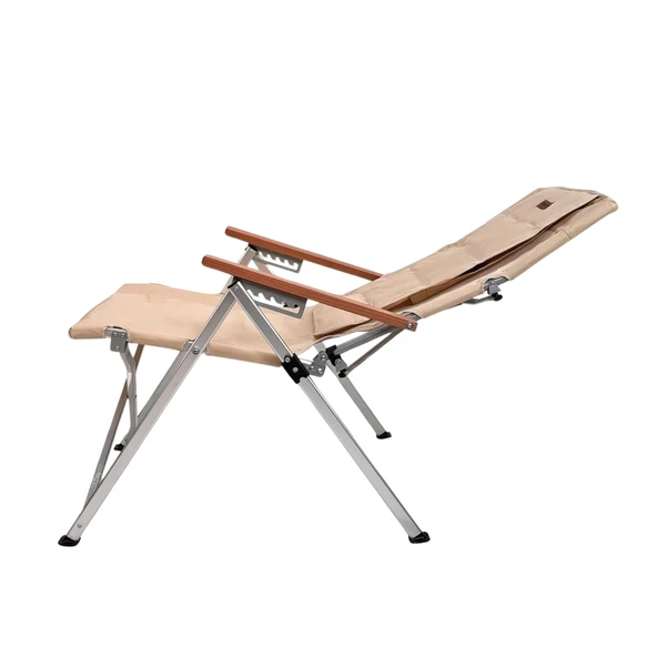 Katlanır Kamp Piknik Sandalyesi - Madfox Haven - 6 Kademeli - Bej - 547282 - Taşıma Çantalı - Resim 7