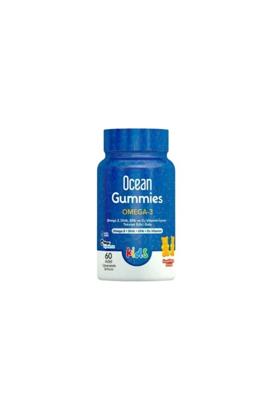 Ocean Kids Gummies Omega 3 60 Adet Çiğnenebilir Jel Form