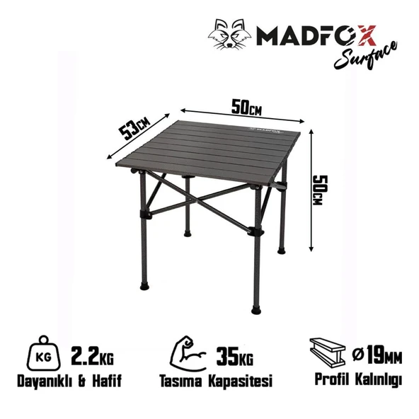 Katlanabilir Alüminyum Kamp Masası - Akordion - Madfox Surface - 547271 - Resim 6