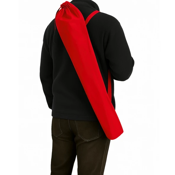 4 Adet Katlanır Kamp Sandalyesi - Piknik Plaj Sandalyesi - (DY.001) - Kırmızı - Taşıma Çantalı - Resim 4