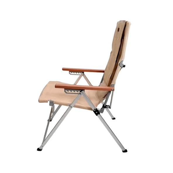 Katlanır Kamp Piknik Sandalyesi - Madfox Haven - 6 Kademeli - Bej - 547282 - Taşıma Çantalı - Resim 6