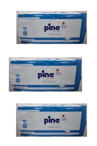 Pine Bel Bantlı L 30'lu 3 Paket Hasta Bezi ürün görseli 1