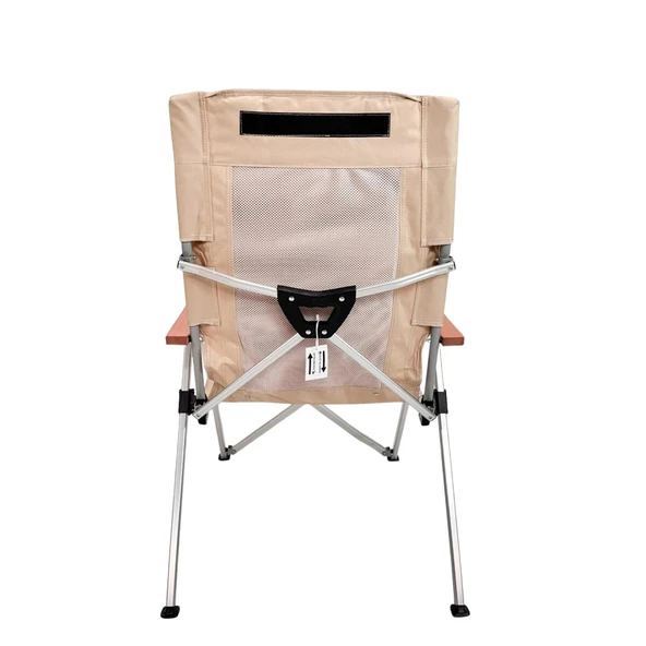Katlanır Kamp Piknik Sandalyesi - Madfox Haven - 6 Kademeli - Bej - 547282 - Taşıma Çantalı - Resim 5