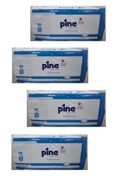 Pine Bel Bantlı L 30'lu 4 Paket Hasta Bezi