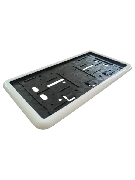 Çerçeveli Dikdörtgen Plakalık Plaka Altlığı Beyaz 32X17cm 1 Adet - 3