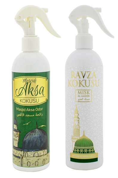 Mescidi Aksa Ve Medine Ravza Kokusu Sprey 400 Ml. Beyaz - Resim 2