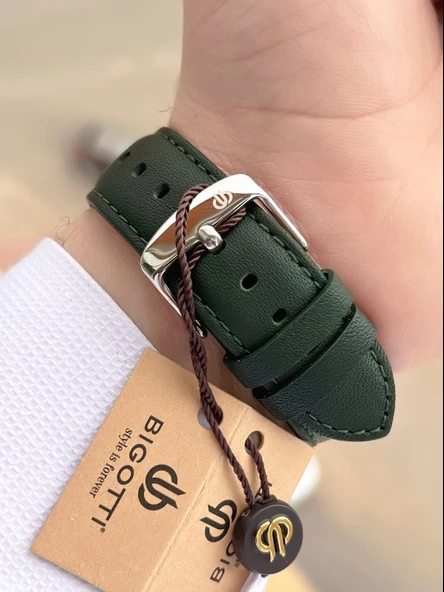 Bigotti Deri Kordon Takvimli Kadran 5 Atm Suya Dayanıklı 2 Yıl Garantili Erkek Kol Saati TBG10521.4 - Resim 4