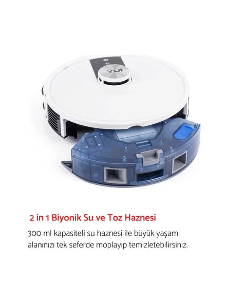 Yui S7 Plus Çöp İstasyonlu Mop Beyaz Akıllı Robot Süpürge - OUTLET Açılmış Kutu (Sıfır Kondisyon) - 3