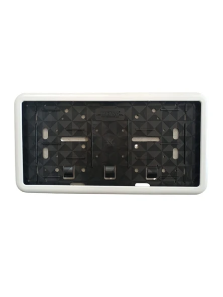 Çerçeveli Dikdörtgen  Plakalık Plaka Altlığı Beyaz 32X17cm 1 Adet