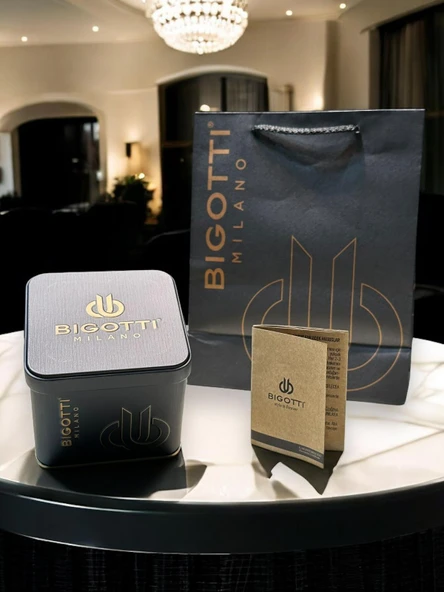 Bigotti Deri Kordon Takvimli Kadran 5 Atm Suya Dayanıklı 2 Yıl Garantili Erkek Kol Saati TBG10521.3 - Resim 5