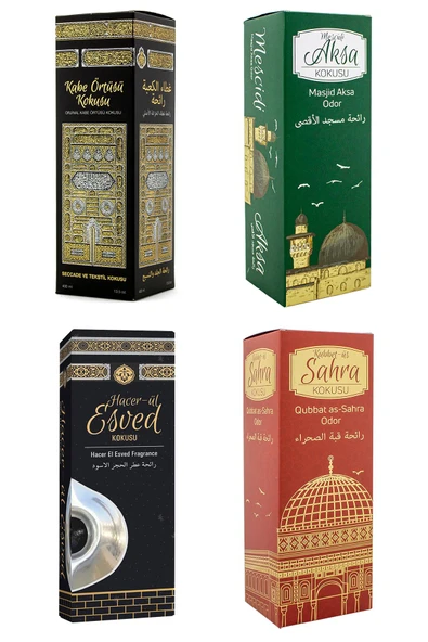 Kabe Örtüsü Kokusu Mescidi Aksa Kokusu Hacerül Esved Kokusu Ve Kubbetül Sahra kokusu Sprey 400 Ml. ürün görseli 1