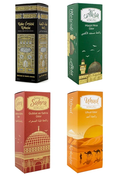 Kabe Örtüsü Kokusu Mescidi Aksa Kokusu Kubbetül Sahra kokusu Ve Uhud Kokusu Sprey 400 Ml. ürün görseli 1