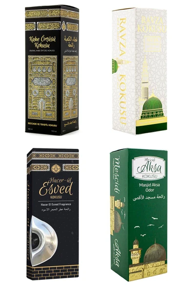 Kabe Örtüsü Kokusu Medine Ravza Kokusu Hacerül Esved Kokusu Ve Mescidi Aksa Kokusu Sprey 400 Ml.