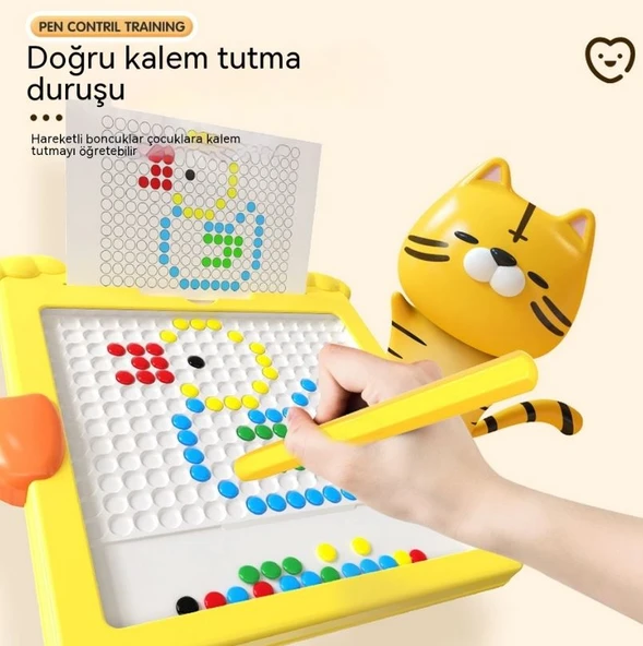 Sevimli Ördek Manyetik Çizim Tahtası Kalem Tutmaya Yardımcı Eğitim - 1 Adet - 4