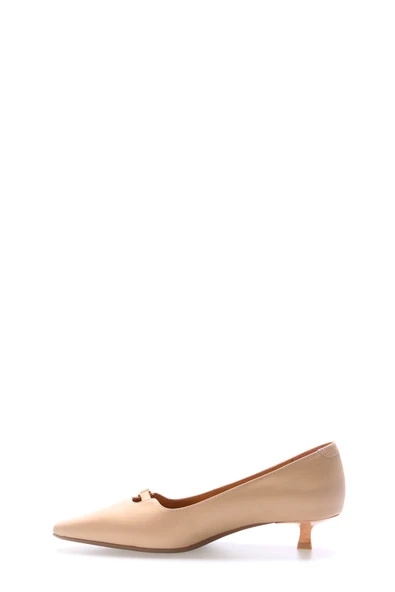 Hakiki Deri  Kadın Kısa Topuklu Ayakkabı 019ZA25-682 - Resim 8