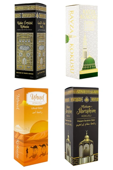 Kabe Örtüsü Kokusu Medine Ravza Kokusu Uhud Kokusu Ve Makamı İbrahim Kokusu Sprey 400 Ml.