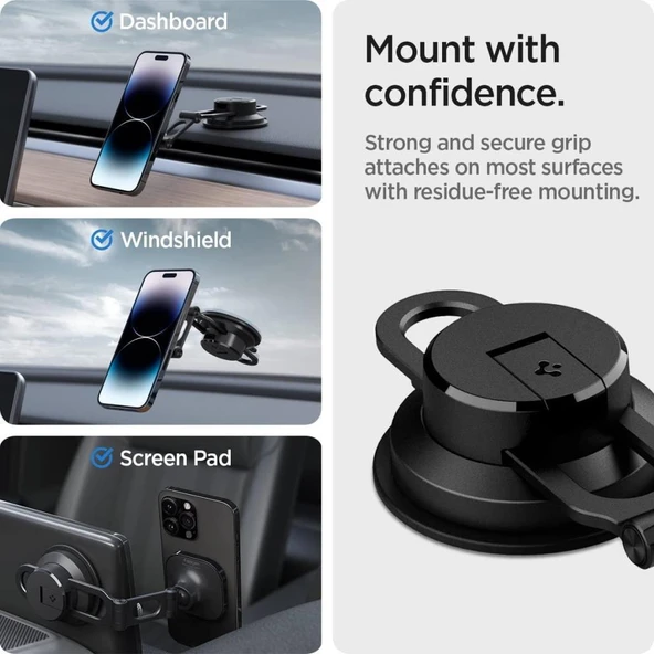 Spigen MagFit Dashboard Araç içi Telefon Tutucu iPhone için MagSafe özellikli OneTap 3 ITS35-3 - ACP04630 - 3