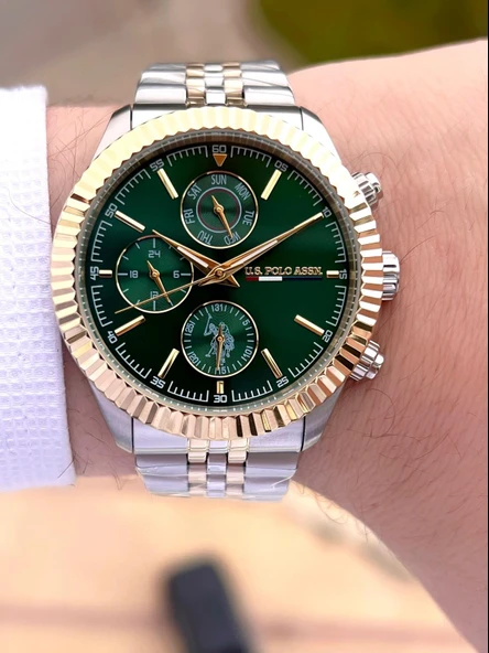 U.S.POLO ASSN Çelik Kordon İç Fonksiyonları Aktif 5 Atm Suya Dayanıklı Erkek Kol Saati USPA.1054.B08 - Resim 2