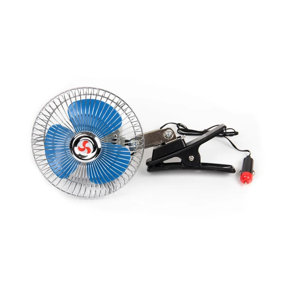 Araç Içi Vantilatör Oto Pervane 6" 12 Volt Uyumlu Mandallı Çakmaklık Girişli - 2