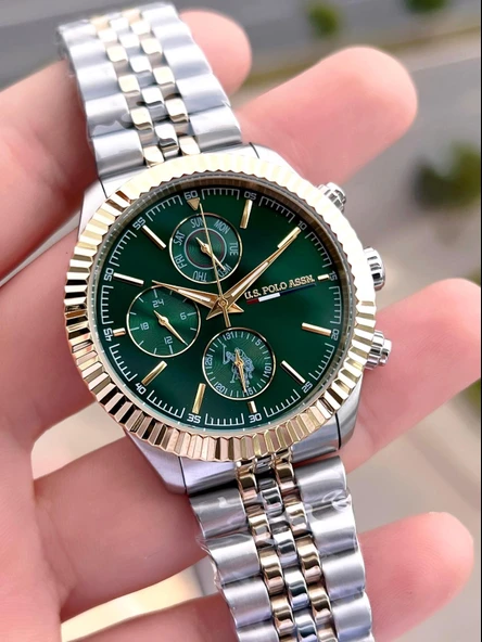 U.S.POLO ASSN Çelik Kordon İç Fonksiyonları Aktif 5 Atm Suya Dayanıklı Erkek Kol Saati USPA.1054.B08 - Resim 4