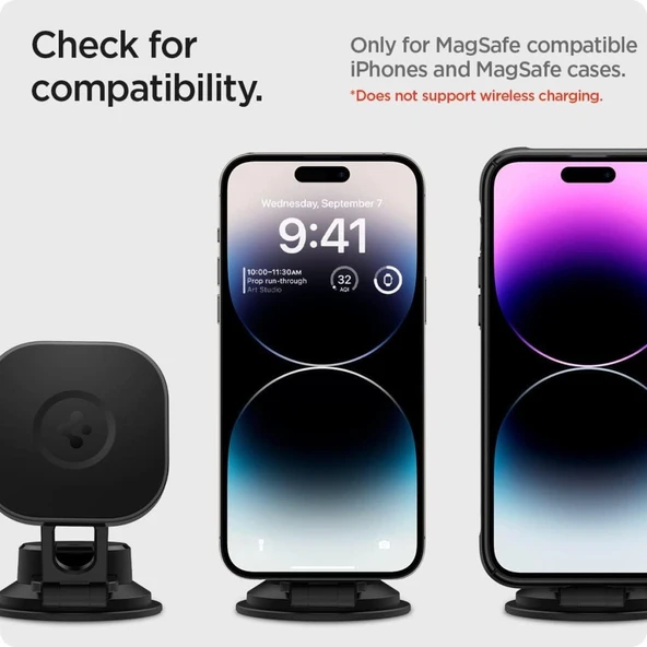 Spigen MagFit Dashboard Araç içi Telefon Tutucu iPhone için MagSafe özellikli OneTap 3 ITS35-3 - ACP04630 - 5