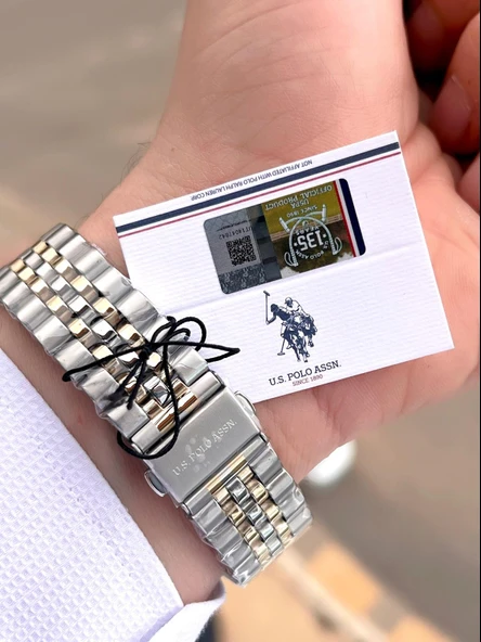 U.S.POLO ASSN Çelik Kordon İç Fonksiyonları Aktif 5 Atm Suya Dayanıklı Erkek Kol Saati USPA.1054.B08 - Resim 5