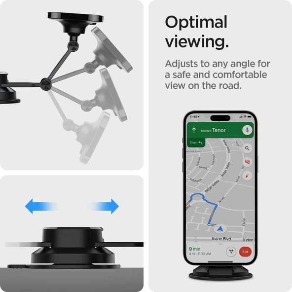 Spigen MagFit Dashboard Araç içi Telefon Tutucu iPhone için MagSafe özellikli OneTap 3 ITS35-3 - ACP04630 - 2