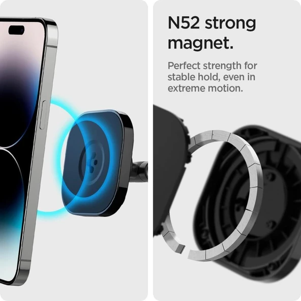 Spigen MagFit Dashboard Araç içi Telefon Tutucu iPhone için MagSafe özellikli OneTap 3 ITS35-3 - ACP04630 - 7