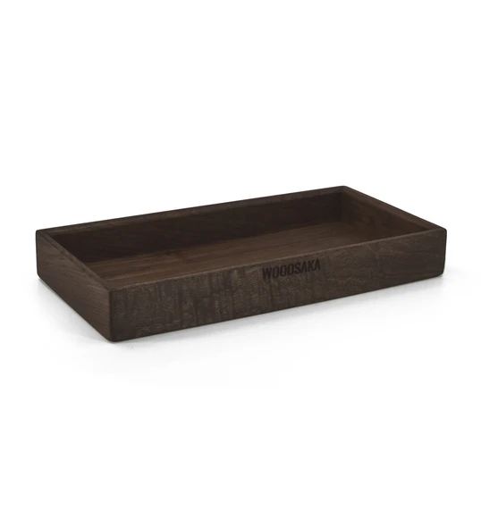 Woodsaka Gobi Yatay Kalemlik ve Aksesuar Kutusu - Ceviz - 25cm x 10.4cm x 3cm