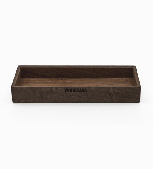 Woodsaka Gobi Yatay Kalemlik ve Aksesuar Kutusu - Ceviz - 25cm x 10.4cm x 3cm - 2