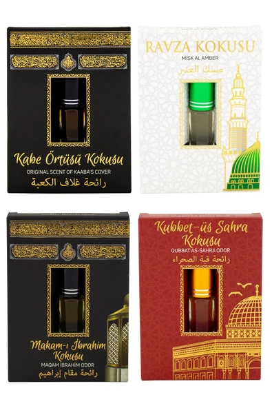 Kabe Örtüsü Kokusu Medine Ravza Kokusu Makamı İbrahim Kokusu ve Kubbetül Sahra kokusu Alkolsüz Esans 3ml ürün görseli 1