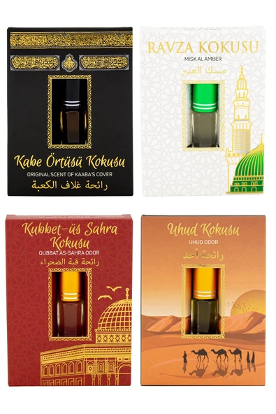 Kabe Örtüsü Kokusu Medine Ravza Kokusu Kubbetül Sahra Kokusu ve Uhud kokusu Alkolsüz Esans 3ml