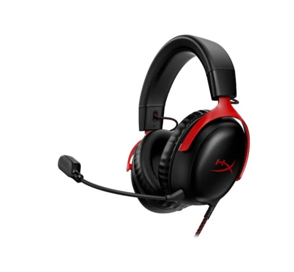 HyperX Cloud III 727A9AA Siyah-Kırmızı Kablolu Kulak Üstü Oyuncu Kulaklığı