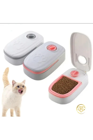 Otomatik zaman ayarlı mamalık köpek ve kedi mama kabı tekli - 2