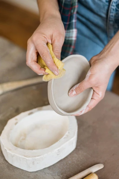 Seramik Rötuş Süngeri 6 Adet Düzeltme Süngeri Yuvarlak Sünger 6'lı Set 7 cm x 2,5 cm - Resim 4