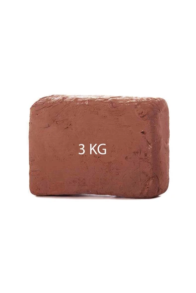 Kahverengi Seramik Hamuru 3 Kg Kırmızı Seramik Çamuru Toprak Doğal Kırmızı Kil Oyun Hamuru Çamuru
