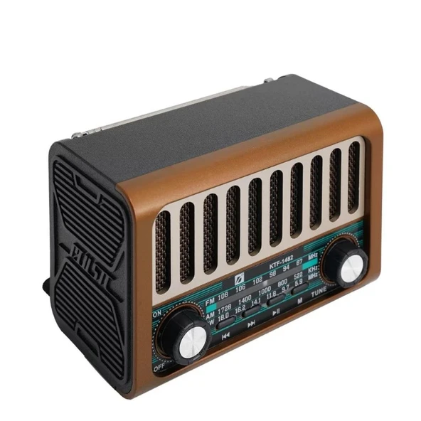 KBROAD KTF-1482 NOSTALJİK RADYO BLUETOOTH USB MİCROSD - 2
