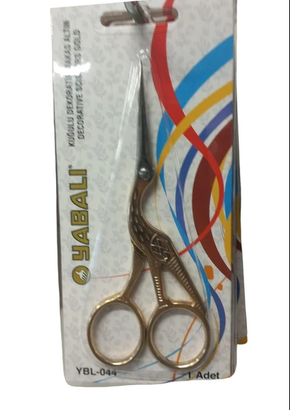 Nakış Makası Kuğulu Dekoratif Makas Altın YBL-044 Model 10