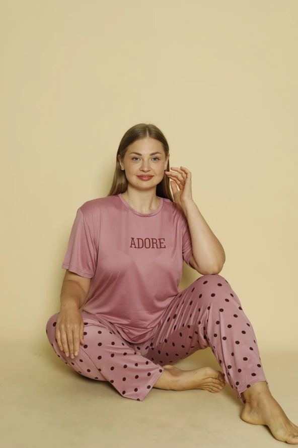Mihra 50502-768 Kadın Büyük Beden Pijama Takımı