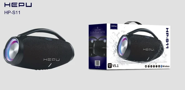 HEPU S-11 BLUETOOTH USB ŞARJLI RGB IŞIKLI MÜZİK KUTUSU