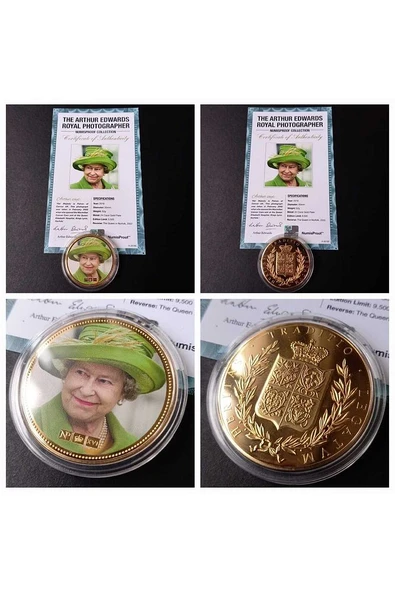 39963681b2ed44c72d Numis Proof 2016 Kraliçe Elizabeth 24Ayar AltınKaplama Sertifikalı 52gram A-35185 ürün görseli 1