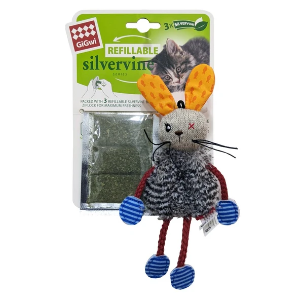 Gigwi Catnipli Doldurulabilir Tavşan Kedi Oyuncağı