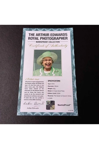 39963681b2d414176c Numis Proof 2016 Kraliçe Elizabeth 24Ayar AltınKaplama Sertifikalı 52gram A-35186 - 7