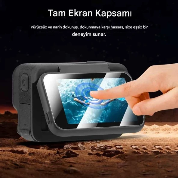 Insta360 Ace Pro/Ace Pro 2 Aksiyon Kamera Uyumlu Ekran koruyucu Nano Jelatin Seti - 8
