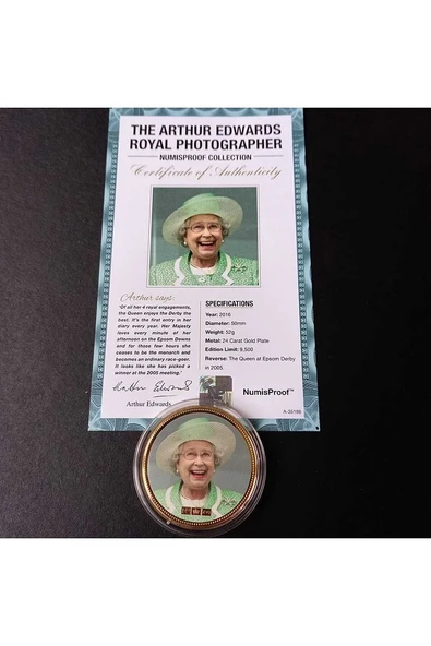 39963681b2d414176c Numis Proof 2016 Kraliçe Elizabeth 24Ayar AltınKaplama Sertifikalı 52gram A-35186 - 6